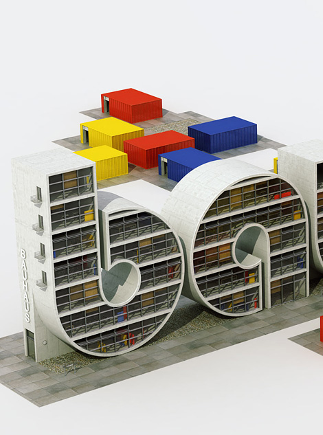 Bauhaus 3d type