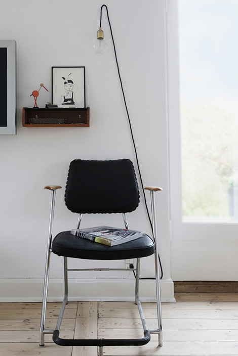 The lamp... the chair