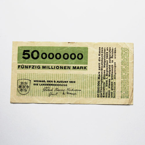 Herbert Bayer hyperinflation bank note