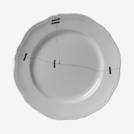 Broken dinnerware