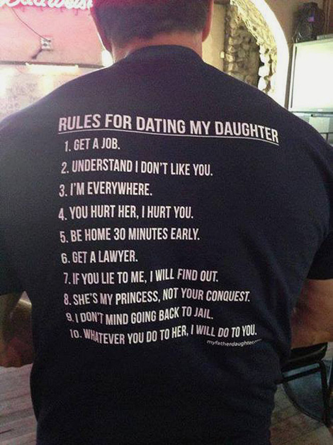 Rules for dating my daughter