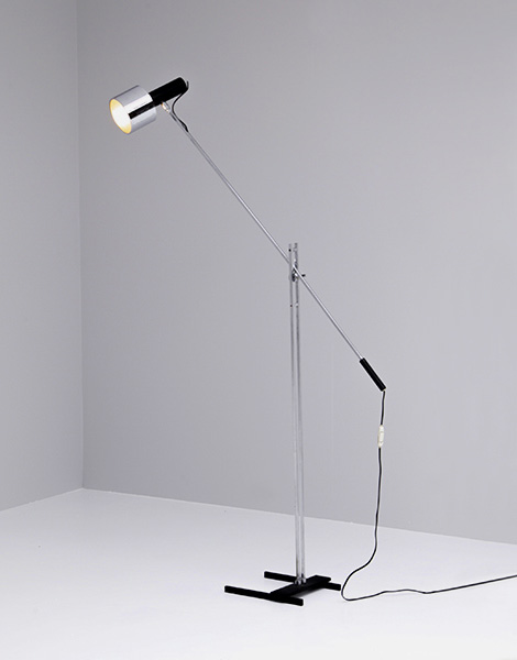 Chrome adjustable floor lamp