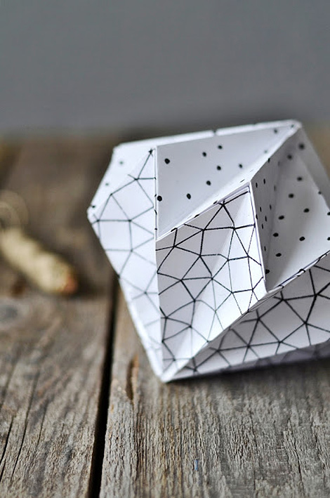 DIY origami diamond mobile