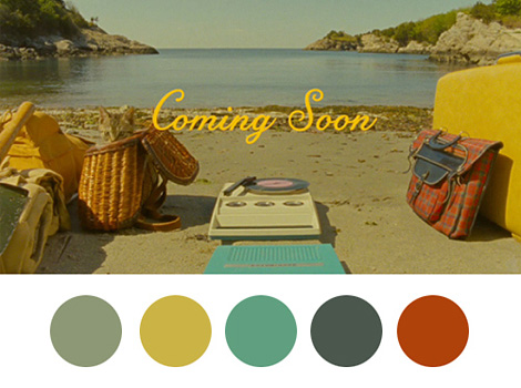 Wes Anderson palettes