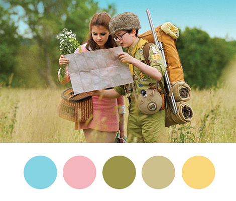 Wes Anderson palettes