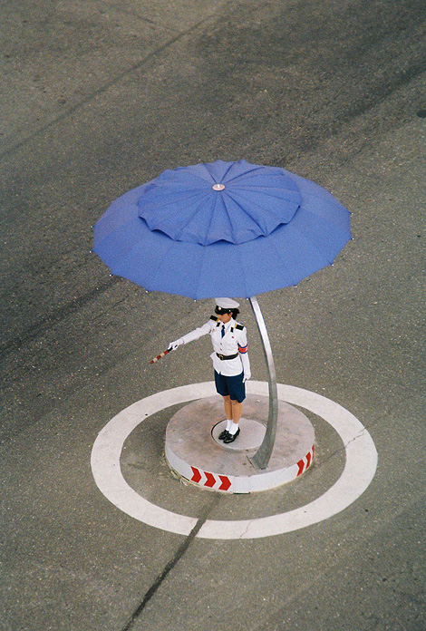 Pyongyang traffic girl