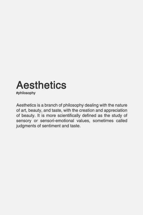 Aesthetics