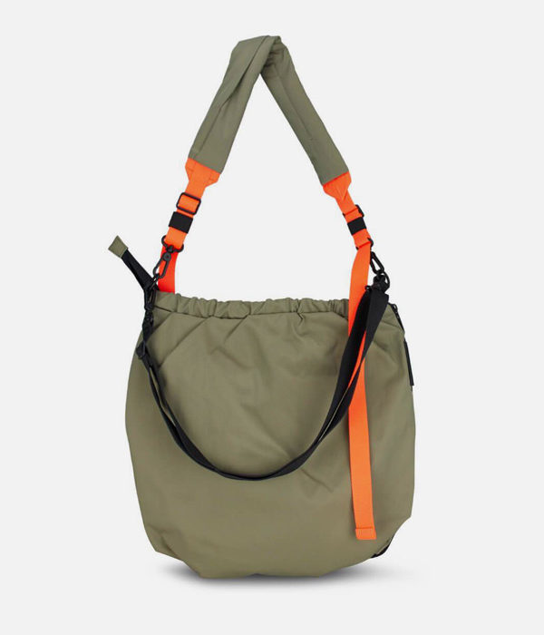 côte&ciel Orco smooth khaki messenger bag