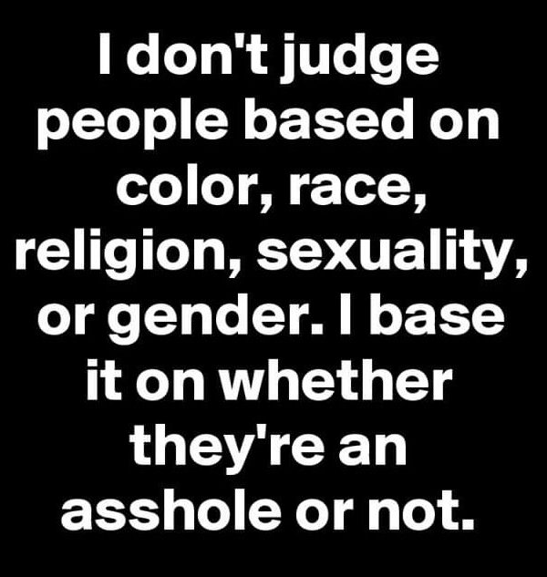 I don't judge