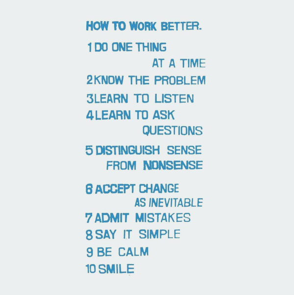 How to work better