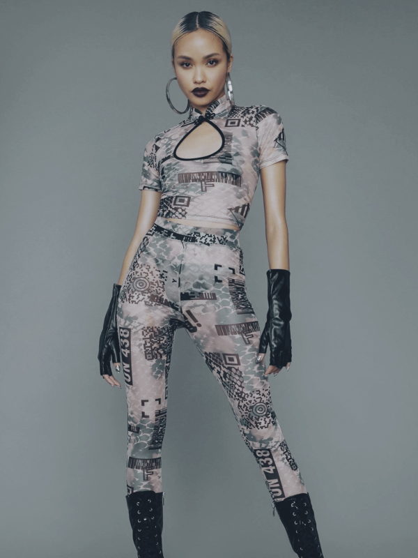 Dolls Kill digital pants suit