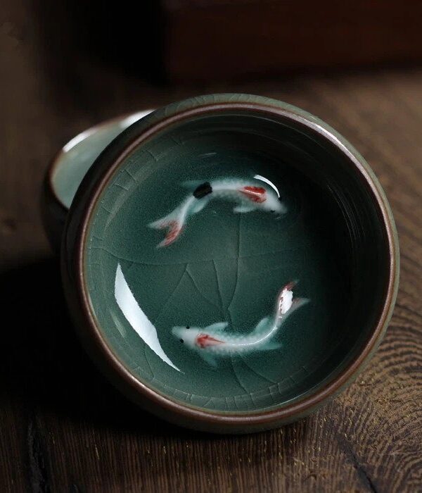 Koi tea cup