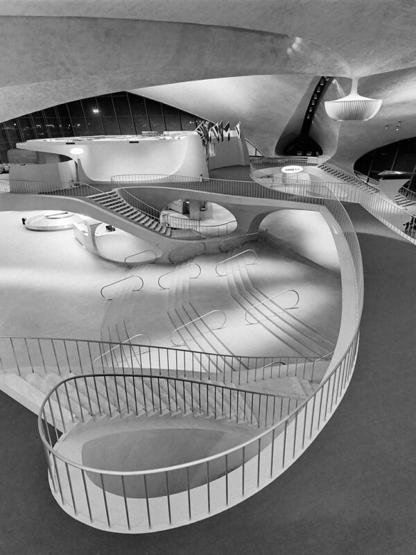 TWA Flight Centre at JFK International Airport, 1962. Designed by Eero Saarinen.