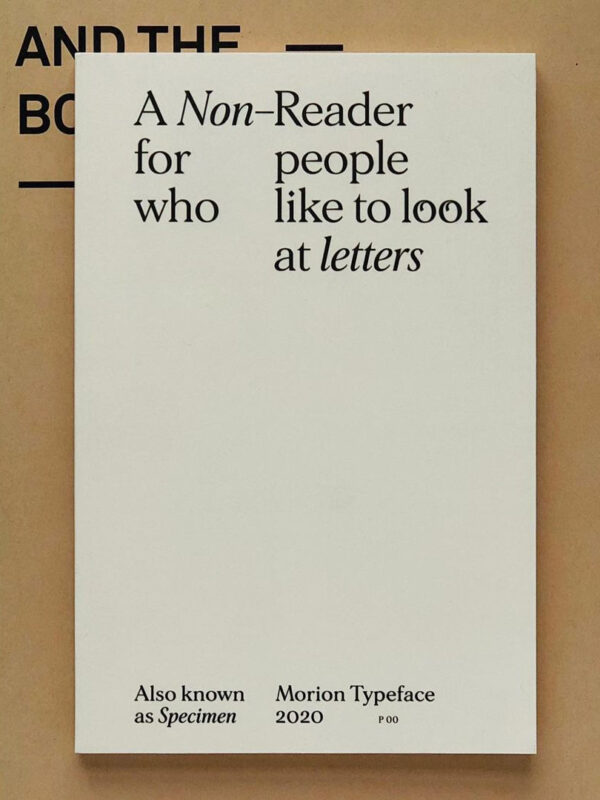 Morion Typeface x David Einwaller