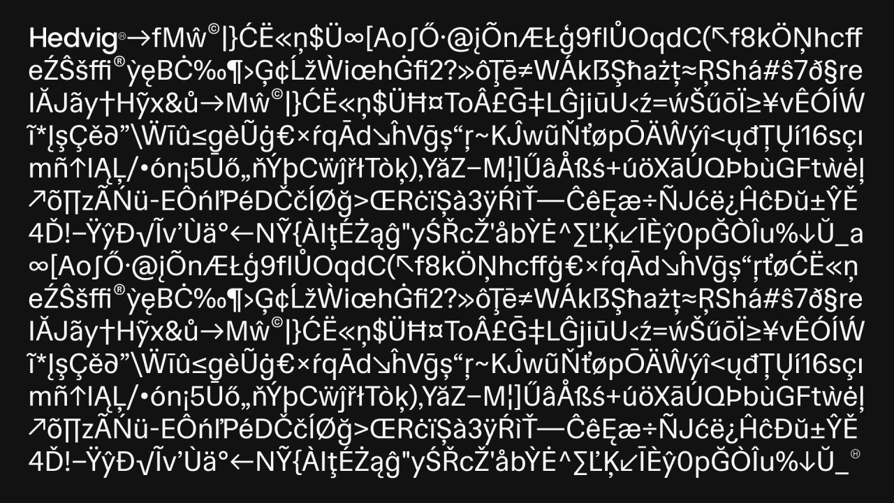 Hedvig typeface
