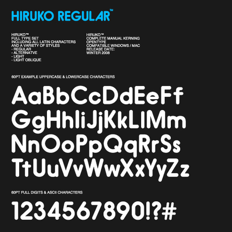 Hiruko typeface