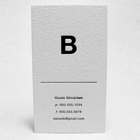 Letterpress calling cards